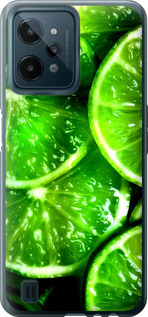 Чехол Зелёные дольки лимона для Realme C31