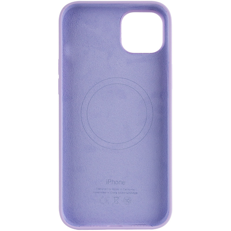 Фото Чехол Silicone case (AAA) full with Magnetic Safe для Apple iPhone 14 Pro Max (6.7") (Сиреневый / Lilac) на vchehle.ua