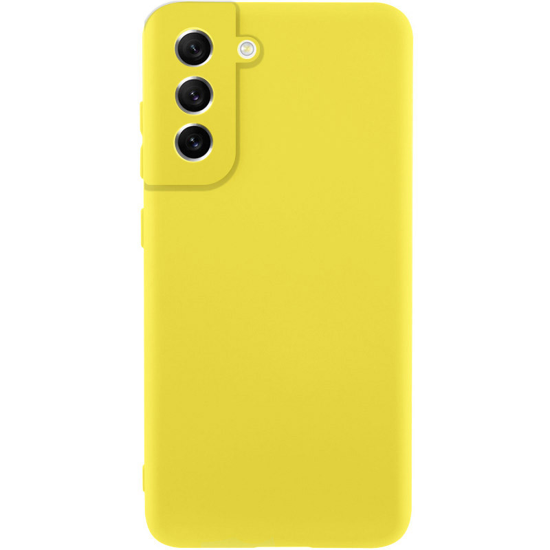 Чехол Silicone Cover Lakshmi Full Camera (AA) для Samsung Galaxy S21 FE (Желтый / Flash)