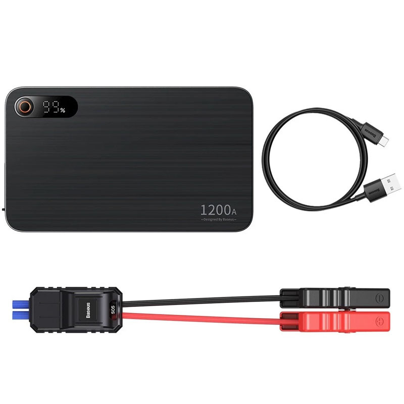 Фото Пусковое устройство (бустер) для автомобиля Baseus Super Energy Pro+ 12000mAh (C00245700111) (Black) в магазине vchehle.ua