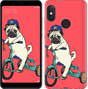 

Чехол Мопс на велосипеде для Xiaomi Redmi Note 5 Pro 642820