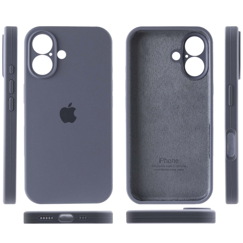 Фото Чохол Silicone Case Full Camera Protective (AA) на Apple iPhone 16 (6.1") (Сірий / Lavender Gray) в маназині vchehle.ua