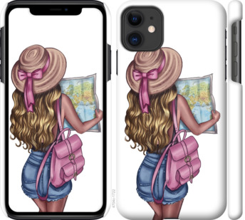 

Чехол Девушка с картой для iPhone 11 846852