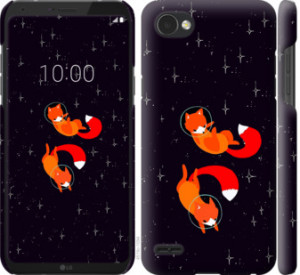 Чехол Лисички в космосе для LG Q6 Prime M700