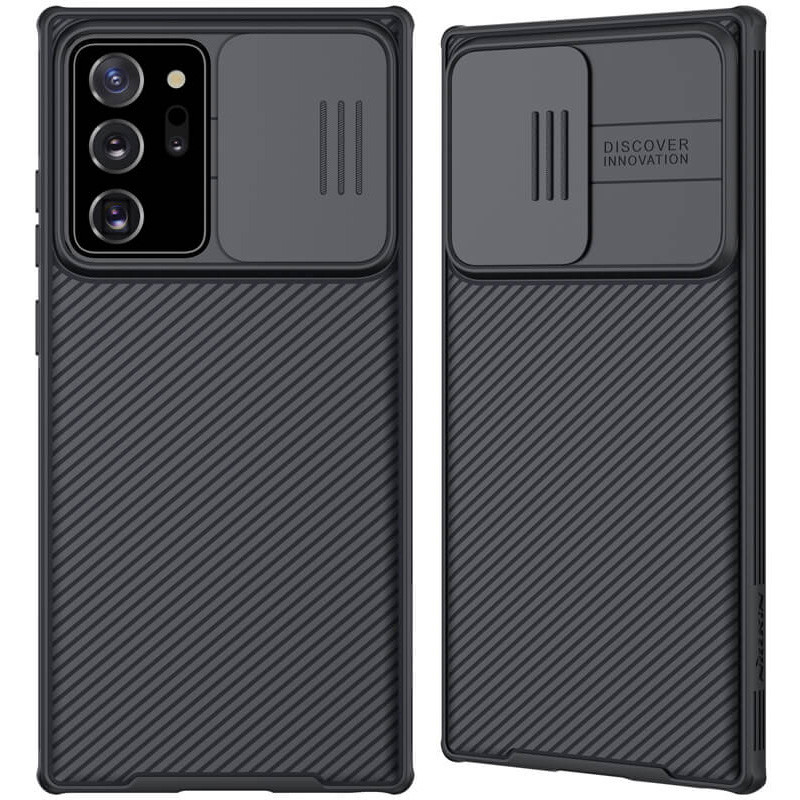 Карбонова накладка Nillkin Camshield (шторка на камеру) на Samsung Galaxy Note 20 Ultra (Чорний / Black)