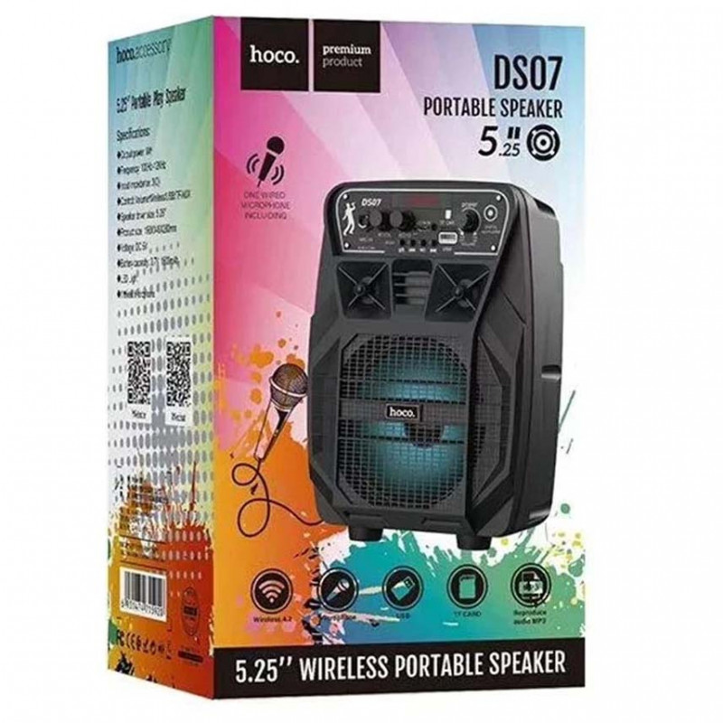 

Bluetooth колонка Hoco DS07 с микрофоном (Черный) 1093466