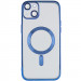 Фото TPU чехол Fibra Chrome with Magnetic safe для Apple iPhone 13 (6.1") (Blue) на vchehle.ua