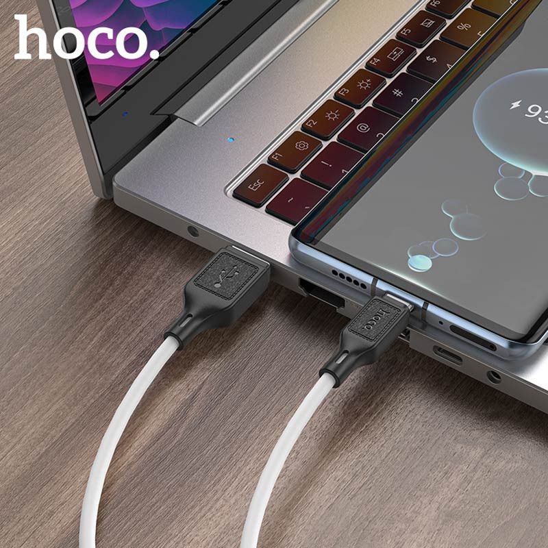 Дата кабель Hoco X90 Cool silicone USB to Type-C (1m) (White) в магазине vchehle.ua