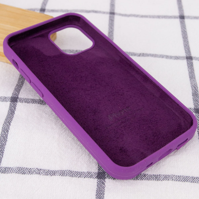 Фото Чехол Silicone Case Full Protective (AA) для Apple iPhone 12 Pro / 12 (6.1") (Фиолетовый / Grape) в магазине vchehle.ua