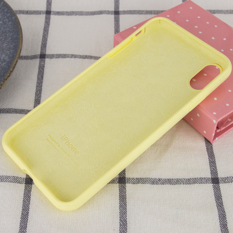 Фото Чехол Silicone Case Full Protective (AA) для Apple iPhone XR (6.1") (Желтый / Mellow Yellow) в магазине vchehle.ua