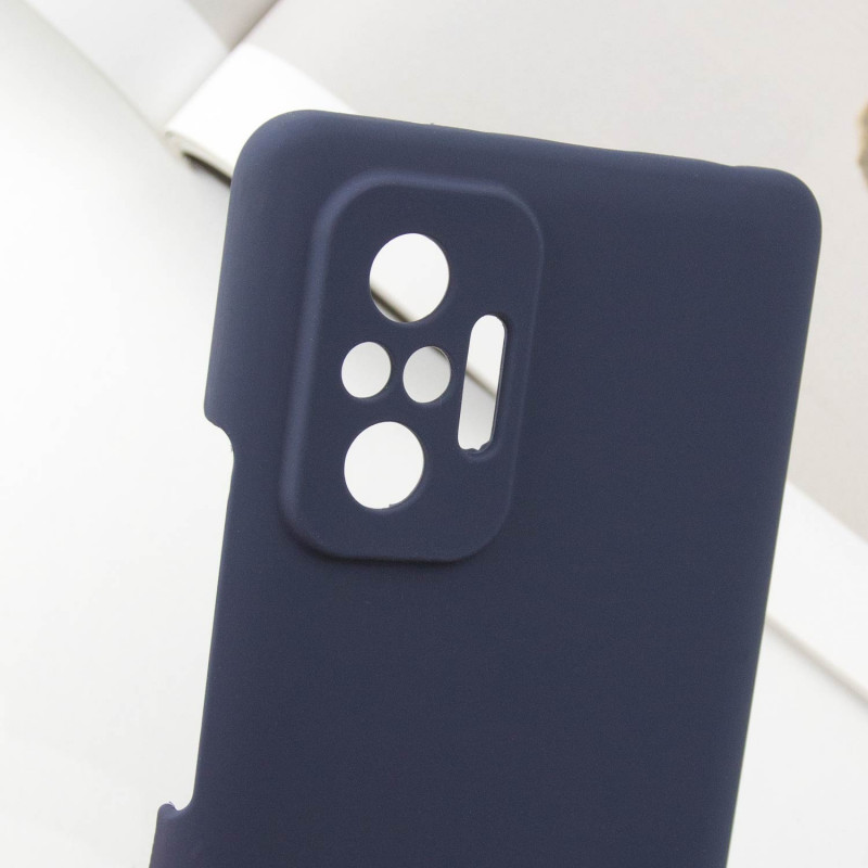 Фото Чохол Silicone Cover Lakshmi Full Camera (AAA) with Logo на Xiaomi Redmi Note 10 Pro / 10 Pro Max (Темно-синий / Midnight blue) в маназині vchehle.ua