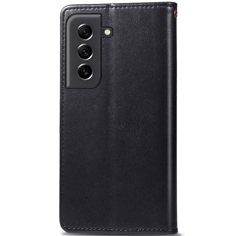 Купити Шкіряний чохол-книжка GETMAN Gallant (PU) для Samsung Galaxy S21 FE (Чорний) на vchehle.ua