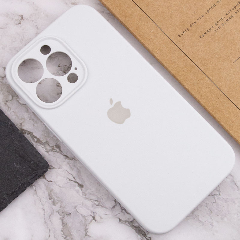 Купить Чехол Silicone Case Full Camera Protective (AA) для Apple iPhone 15 Pro (6.1") (Белый / White) на vchehle.ua