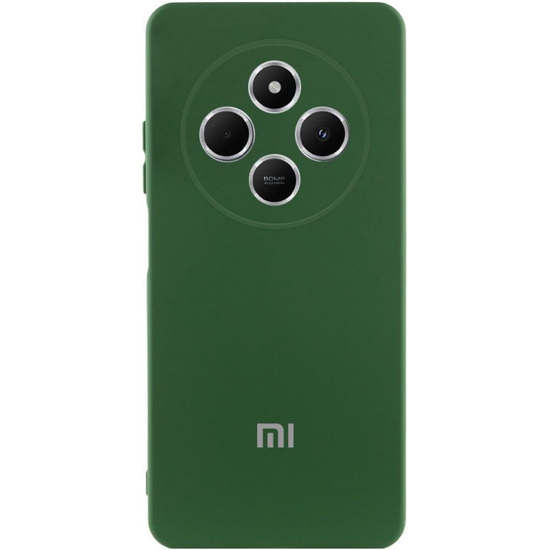 Чохол Silicone Cover Lakshmi Full Camera (AAA) with Logo на Xiaomi Redmi 14C / Poco C75 (Зелений / Cyprus Green)