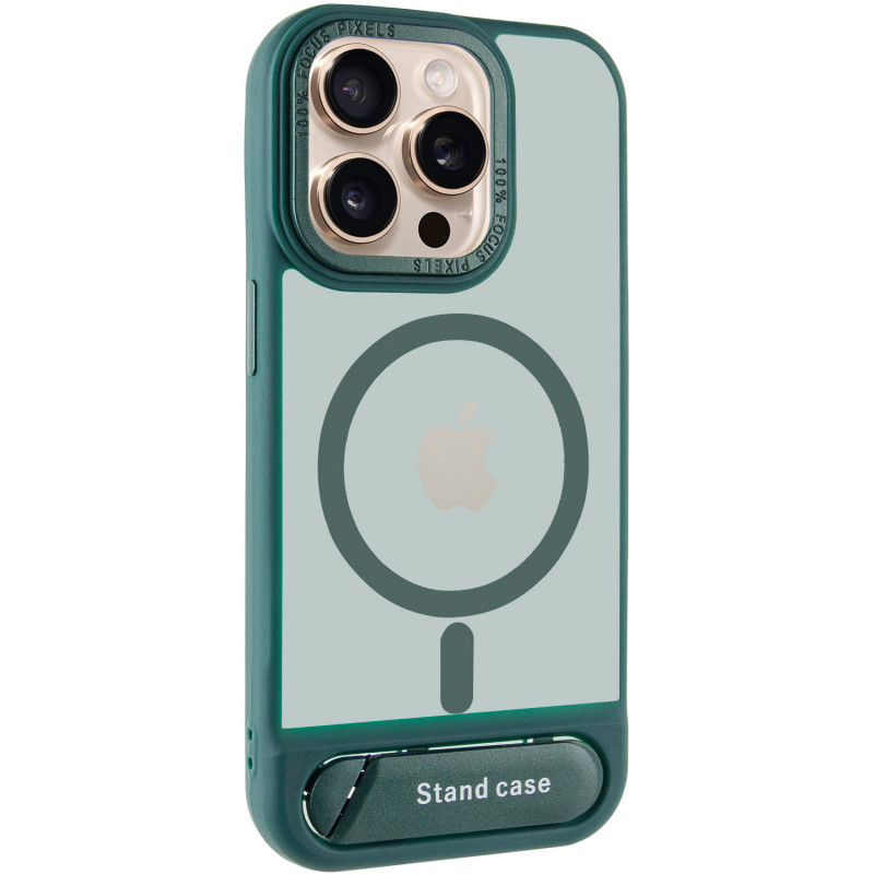 TPU+PC чехол Stand case для Apple iPhone 15 Pro Max (6.7") (Green)