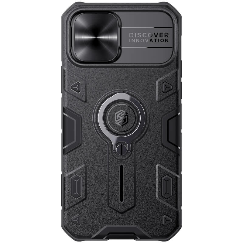 Фото TPU+PC чехол Nillkin CamShield Armor no logo (шторка на камеру) для Apple iPhone 14 (6.1") (Черный) на vchehle.ua