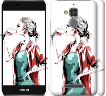 

Чехол Девушка с бокалом для Asus Zenfone 3 Max ZC520TL 841849