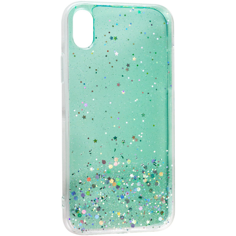 

TPU чохол Star Glitter на Apple iPhone XR (6.1") (Прозорий / М'ятний) 1126236