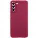 Чехол TPU GETMAN Liquid Silk Full Camera для Samsung Galaxy S21 (Бордовый / Marsala)