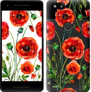 

Чохол Намальовані маки на Google Pixel 2 783300