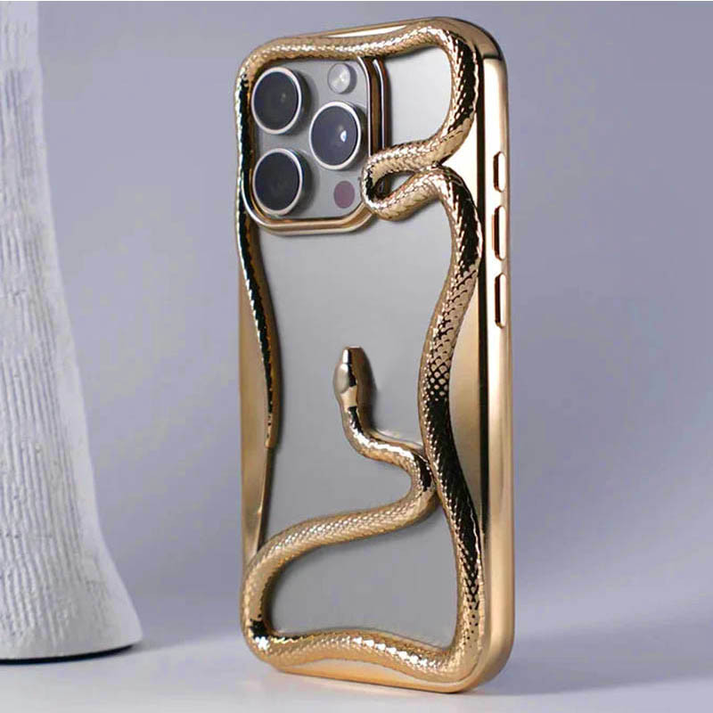 Фото TPU чехол Snake для Apple iPhone 15 Pro (6.1") (Gold) на vchehle.ua