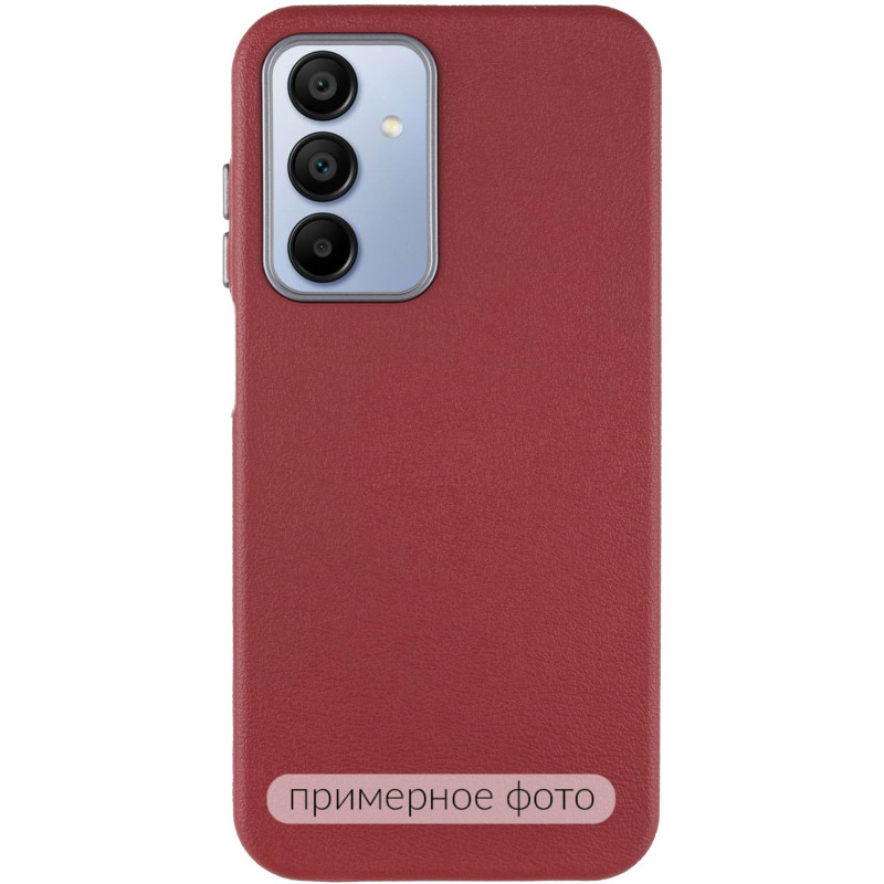 Фото Шкіряний чохол Leather Case Metal Buttons на Xiaomi Redmi 13C / Poco C65 (Red) на vchehle.ua