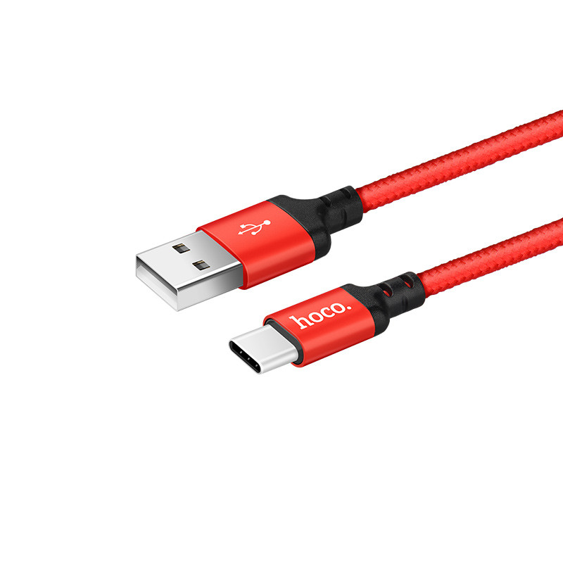 Уцінка Дата кабель Hoco X14 Times Speed USB для Type-C (1m) (М'ята упаковка / Чорний / Червоний) в магазині vchehle.ua