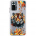 TPU+PC чехол TakiTaki Magic glow для Xiaomi Redmi Note 10 Pro / 10 Pro Max (Tiger / White)