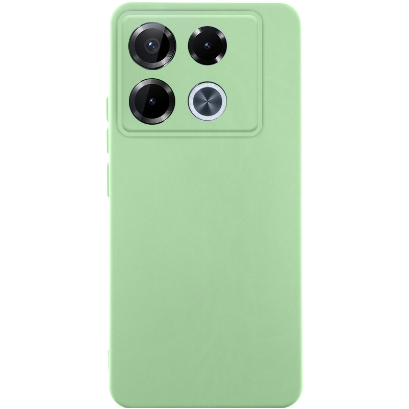 Чохол TPU GETMAN Liquid Silk Full Camera на Infinix Note 40 Pro 4G (Зелений / Pistachio)