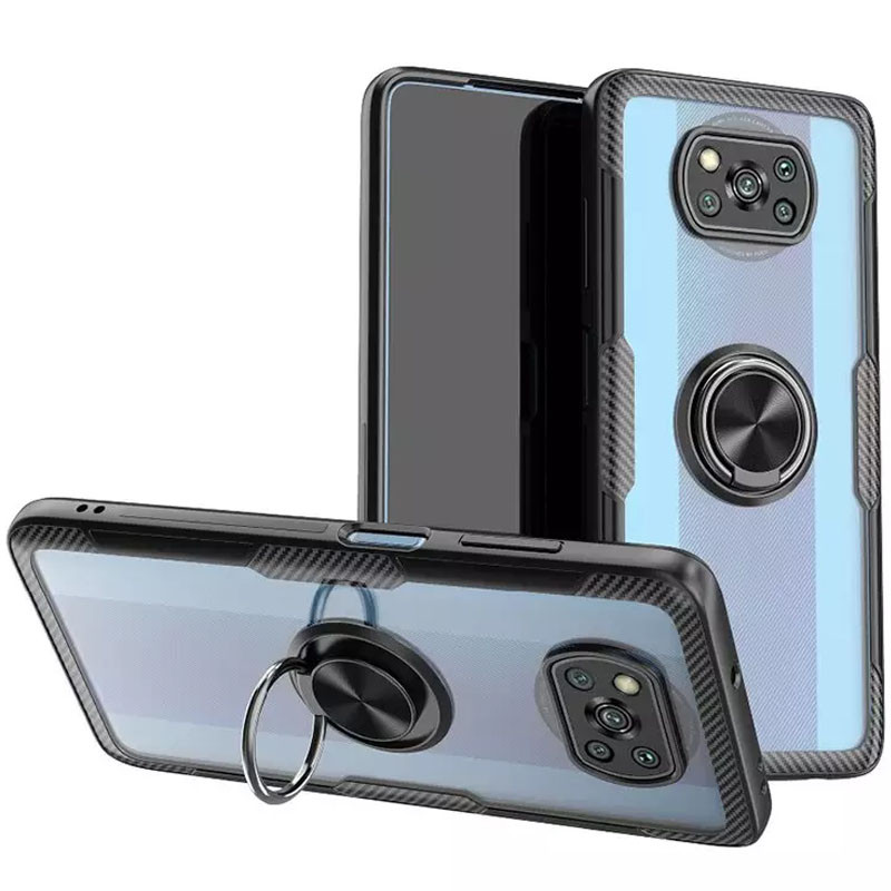 

TPU+PC чехол Deen CrystalRing for Magnet (opp) для Xiaomi Poco X3 NFC (Бесцветный / Черный) 1081672