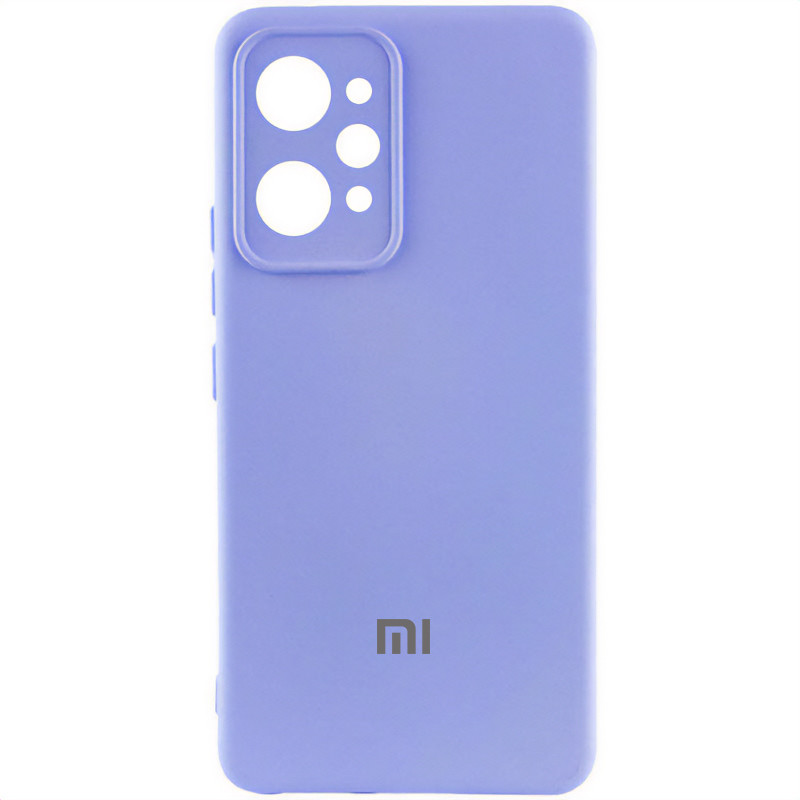 Чохол Silicone Cover Lakshmi Full Camera (AAA) with Logo на Xiaomi Redmi 12 (Сиреневый / Dasheen)