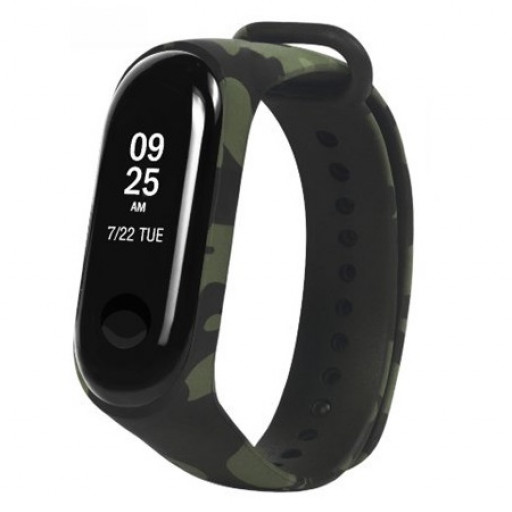 

Силиконовый ремешок с рисунком для Xiaomi Mi Band 3/4 (Хаки / Зеленый) 660283