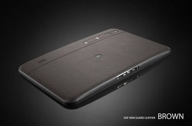 Фото Защитная наклейка SGP (коричневая кожа) для Motorola XOOM в маназині vchehle.ua