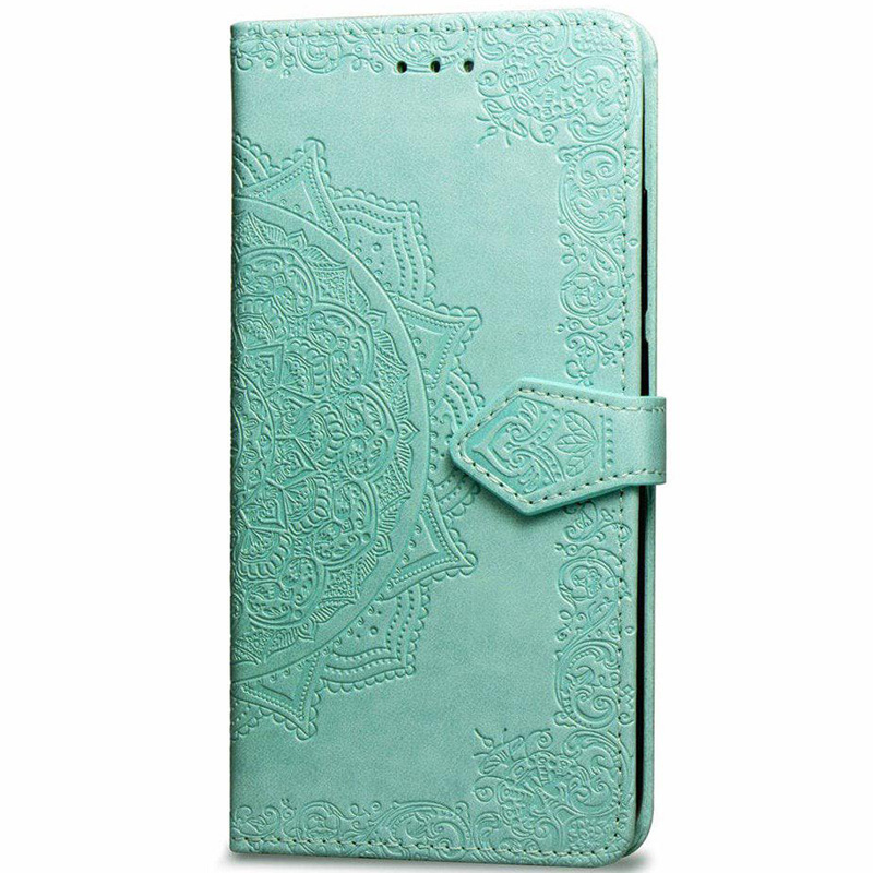 Кожаный чехол (книжка) Art Case с визитницей для Xiaomi Redmi Note 6 Pro (Бирюзовый)