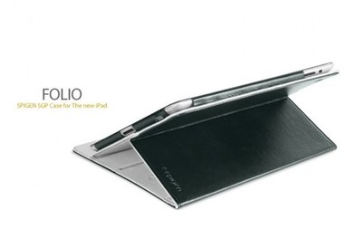 Кожаный чехол (2 цвета) SGP Folio Series для New iPad 3 / iPad 2