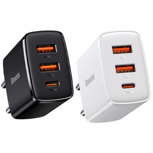 СЗУ Baseus Compact Quick Charger 30W QC+PD (2USB-A/1C) (CCXJ-E)