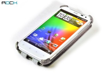 Фото #Кожаный чехол Rock Big-City (флип) для HTC Sensation XL (Бирюзовый) в магазине vchehle.ua