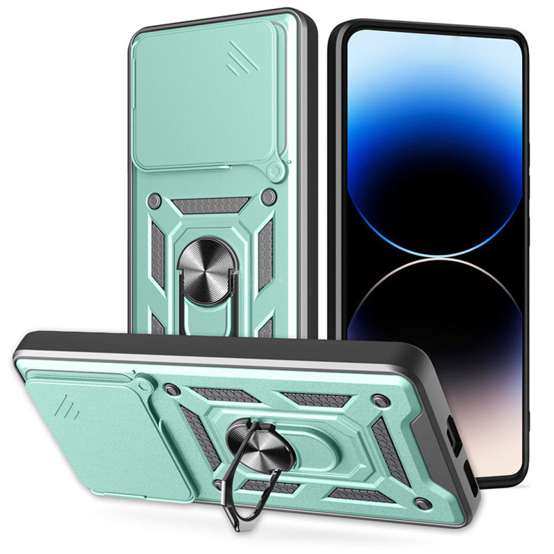 Фото Ударостійкий чохол Camshield Serge Ring на Xiaomi Poco M7 Pro 5G (Зелений) в маназині vchehle.ua