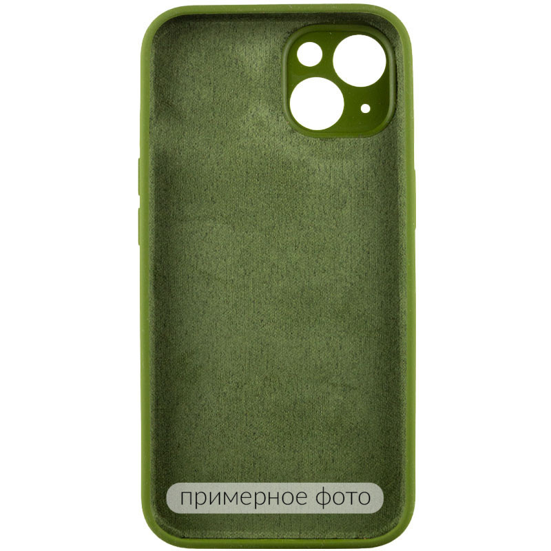 Чехол Silicone Case Full Protective (AA) NO LOGO для Apple iPhone 16 (6.1") (Зеленый / Dark Olive) в магазине vchehle.ua