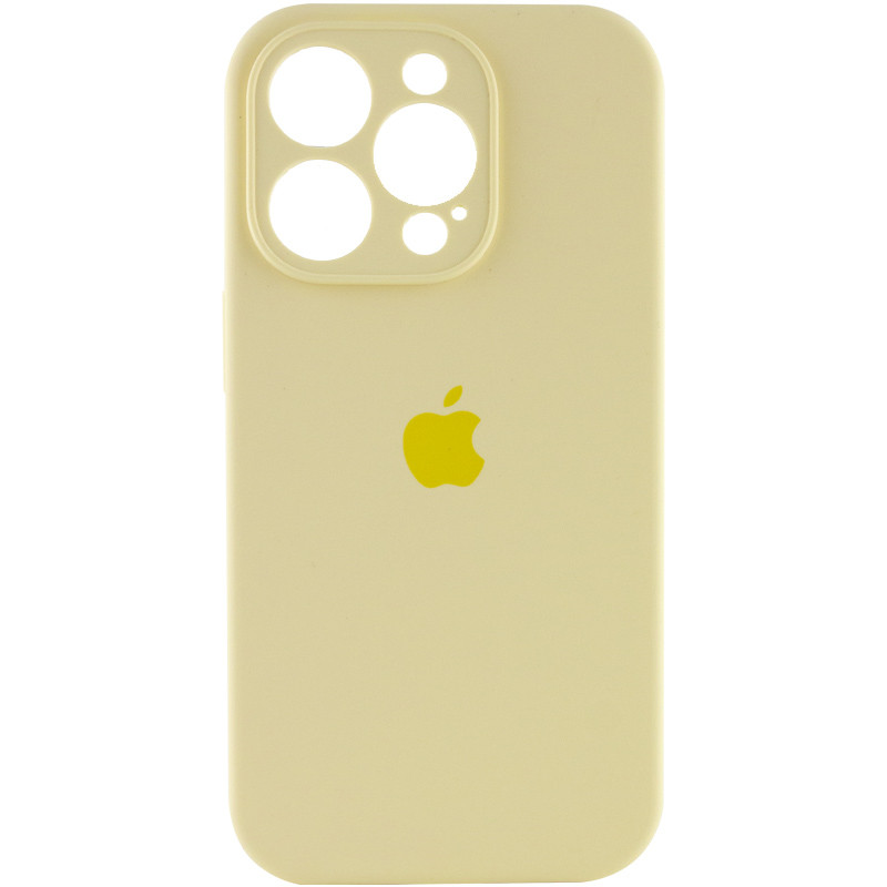 Чохол Silicone Case Full Camera Protective (AA) на Apple iPhone 15 Pro (6.1") (Жовтий / Mellow Yellow)