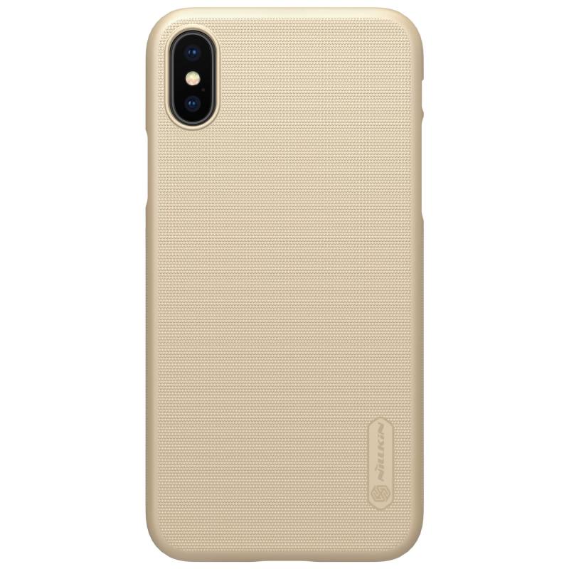 Фото Чехол Nillkin Matte для Apple iPhone X (5.8") / XS (5.8") (Золотой) в магазине vchehle.ua