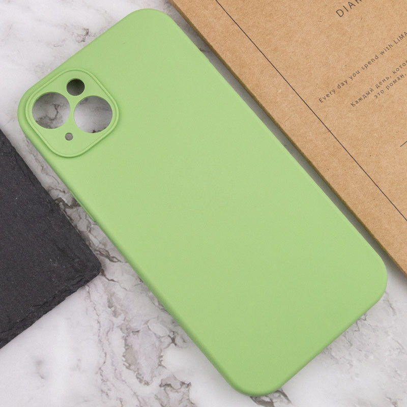 Чохол Silicone Case Full Camera Protective (AA) NO LOGO на Apple iPhone 15 (6.1") (М'ятний / Mint) в магазині vchehle.ua