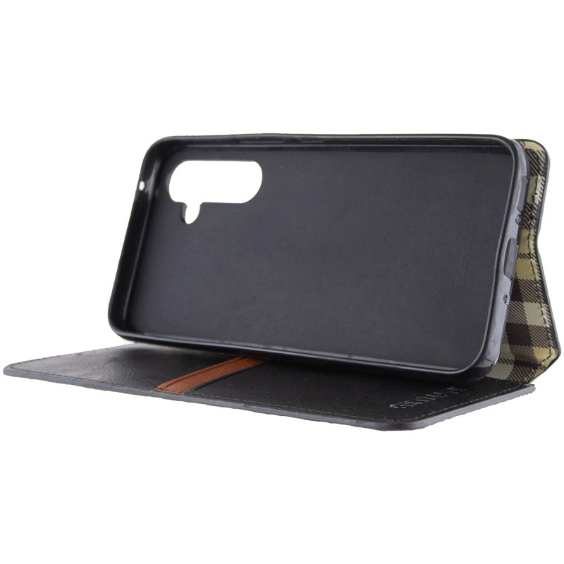 Фото Кожаный чехол-книжка GETMAN Cubic (PU) для Samsung Galaxy A35 (Черный) в магазине vchehle.ua