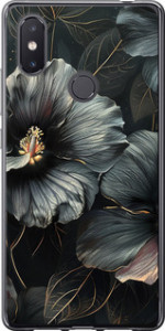 Чехол Черные цветы для Xiaomi Mi8 SE