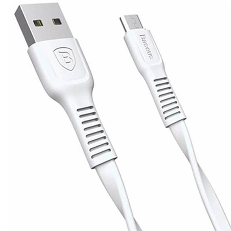 

Дата кабель Baseus Tough USB to MicroUSB 2A (1m) (Білий) 661062