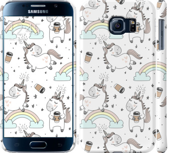 

Чехол Единорог и кофе для Samsung Galaxy S6 G920 840607