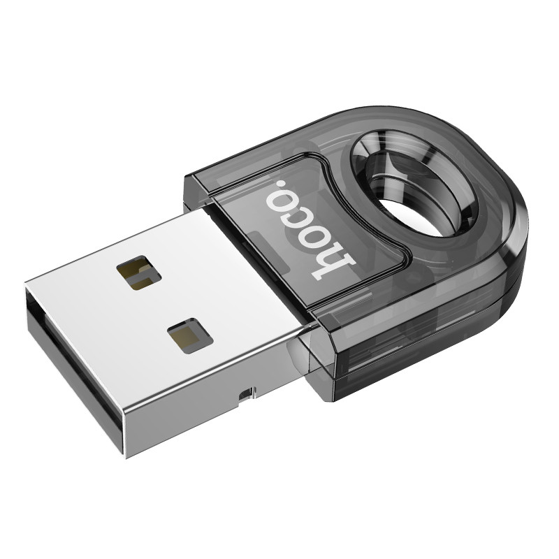 Фото Bluetooth адаптер Hoco UA28 USB (Transparent black) на vchehle.ua