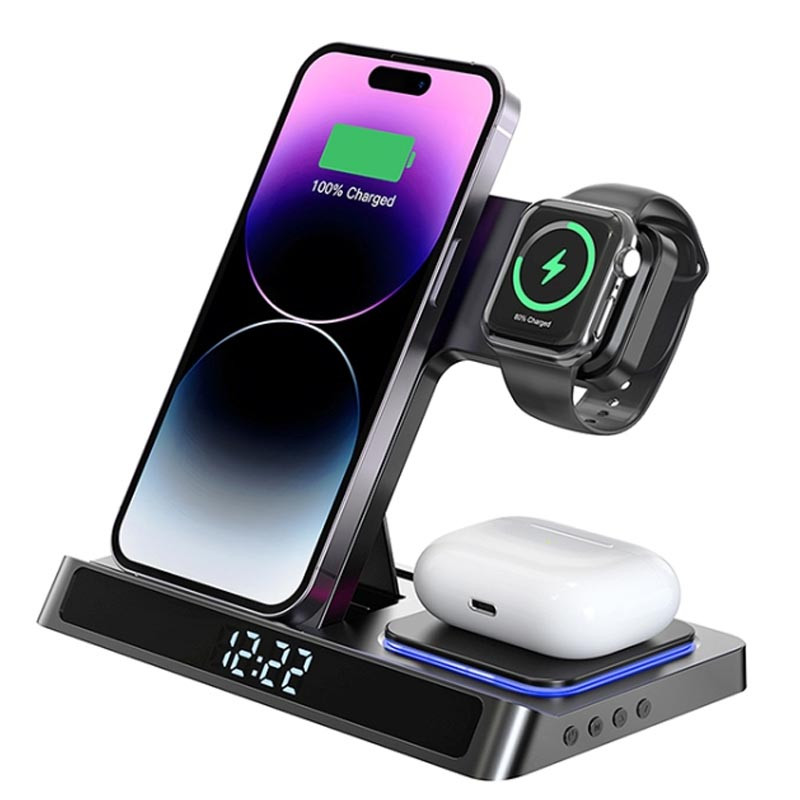 Фото БЗП WIWU Wi-W006 5 in 1 Wireless Charger (Black) на vchehle.ua