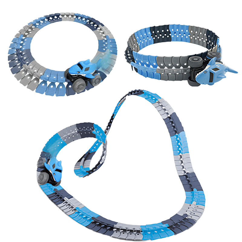 Інтерактивний трек з інерційною машинкою SHT 5510-3 Shark Trak (92pcs/1CAR) (Blue)