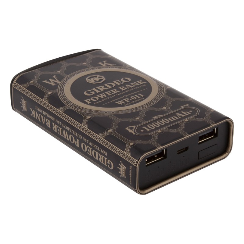 Фото Портативное зарядное устройство WK-Girdeo series (WP-011) Power Bank 10000 mAh (2 USB 2.0A) на vchehle.ua